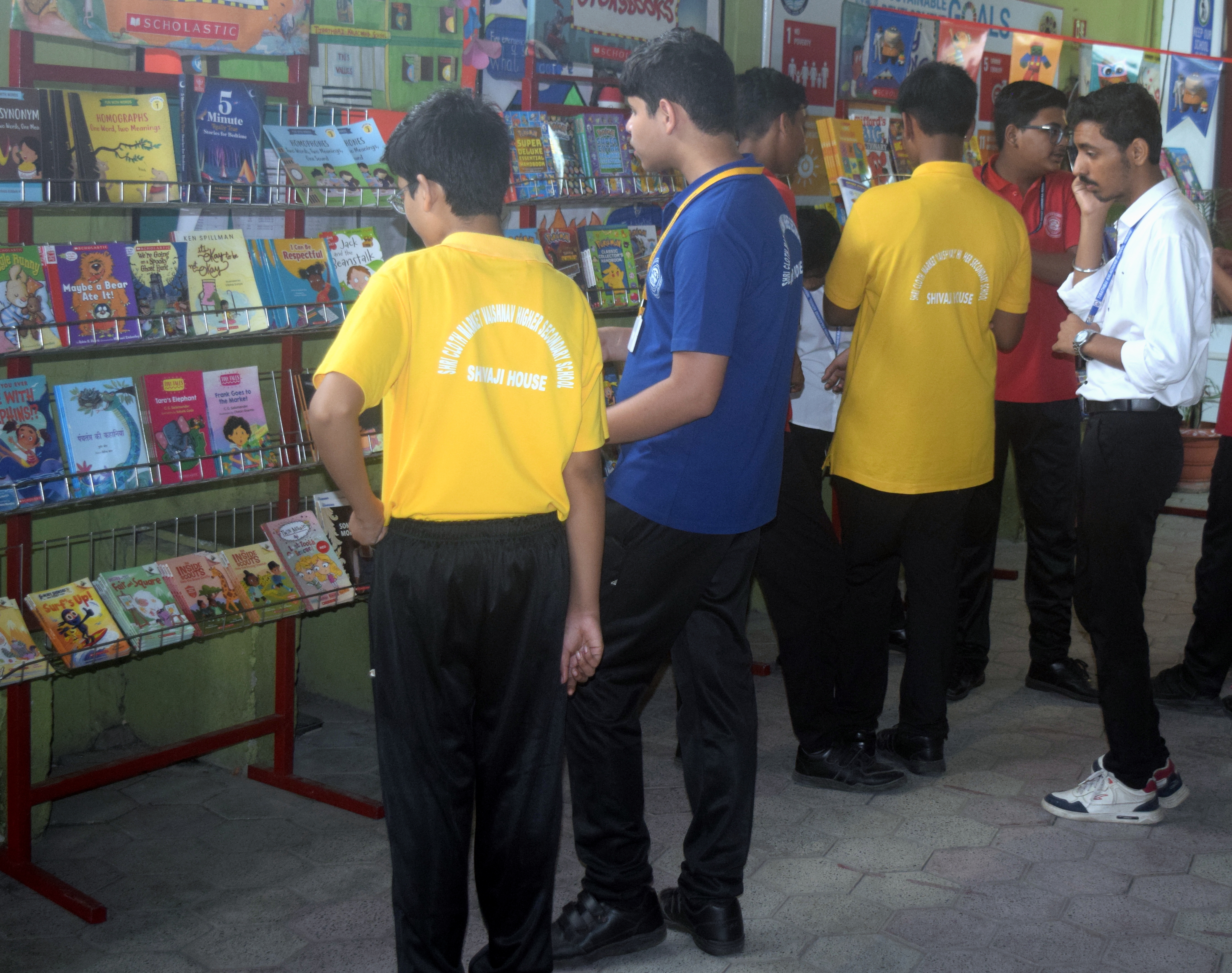 Students from local schools visiting the Book fair